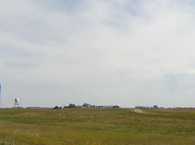 Farm and water tower on the prairie near Balgonie