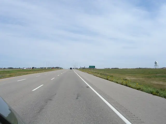 Trans-Canada Highway approaching the Balgonie turnoff